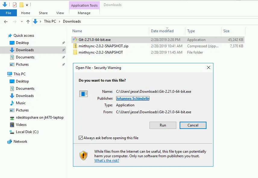 Windows Explorer and run dialog